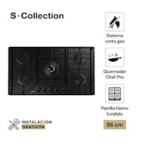 Encimera Scollection Vidrio Templado A Gas 86Cm