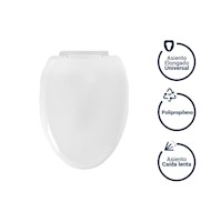 ASIENTO MEDITERRANEO ENVOLVENTE CAIDA LENTA BLANCO VAINSA
