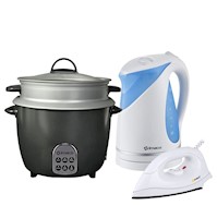 Tricombo olla arrocera + hervidor + plancha Imaco