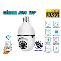 Cámara Seguridad Foco 180º WiFi Inteligente Full HD + Micro SD 64GB