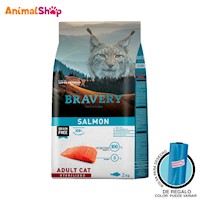 Comida De Gato Adulto Esterilizado Bravery Salmón 2 Kg