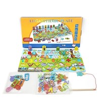 Tablero Didáctico de Madera ABC 123 Montessori