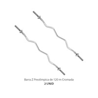 Barra Z Preolímpica Cromada 120 cm 2und