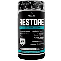 Sascha Fitness Restore  Cortisol Soporte Nocturno 120 Capsulas