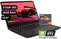 Notebook Lenovo IdeaPad Gaming 3 AMD Ryzen 5 512GB SSD 16GB