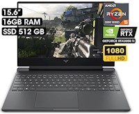 Laptop Gamer HP Victus 15-FB0104LA Ryzen 5 16GB RAM 512GB SSD RTX 3050 15.6"