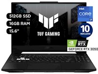 Laptop gamer Asus tuf dash f15 15.6" W11 intel core i7 12650h 16gb 512gb ssd