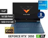 Laptop Gamer HP Victus Core i5 12VA GEN 16GB 512GB SSD 15.6" FHD RTX 3050