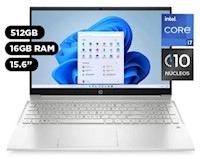 Laptop HP Pavilion Intel Core i7 12a Gen 10 Núcleos 16GB 512GB 15-EG2505LA