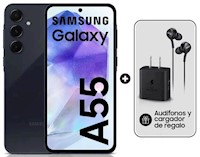 Celular Samsung Galaxy A55 8GB 256GB Negro + Cargador 25W + Audífonos