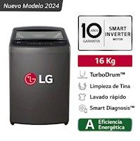 Lavadora LG WT16BVBK 16kg Smart Motion Carga Superior Negro Claro
