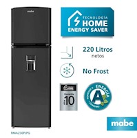 Refrigeradora no frost 220L Mabe RMA230PJPG Dispensador Grafito