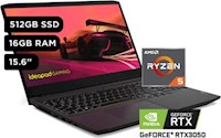 Notebook Lenovo IdeaPad Gaming 3 AMD Ryzen 5 512GB SSD 16GB