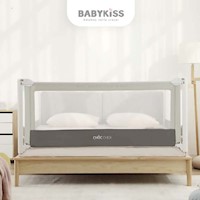 BARANDA DE SEGURIDAD PARA CAMA BEBES Y NIÑOS 1.40 metros - GRIS
