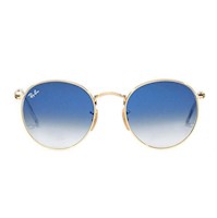 LENTES DE SOL RAYBAN ROUND METAL RB3447/ COLOR: CELESTE TORNAZOLADO DEGRADE
