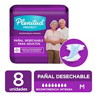 Pañal Plenitud Protect Talla M - Bolsa 8 UN