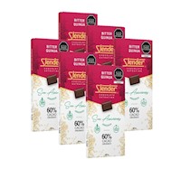 Slender - Pack de 6 Bitter con Quinoa (60% de cacao) 100 gramos
