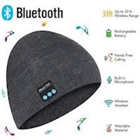 GORRO BLUETOOTH CON MÚSICA Y RESPONDE LLAMADAS COLOR GRIS OSCURO