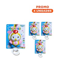 Pack4 Colgante Musical Amarillo con Pajaro para Colocar en la Cuna Infantil Y+Regalo Sticker