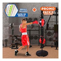Pack2 Articulo Deportivo con Base para Practica de Boxeo y Movimiento Y+Papel Regalo