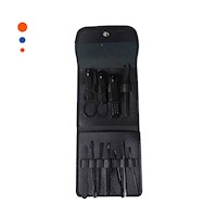 Kit 12 Piezas Manicure y Pedicure Negro Practico y Moderno para Uso Diario Y+Papel Regalo