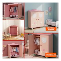 Ropero para Muneca 49x42x16cm con Diseno Floral para Juego Infantil Y+Post It