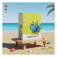 Mesa de Agua y Arena 22 Pzs Azul y Verde para Juego Infantil en Casa