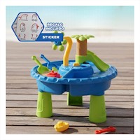 Mesa de Agua y Arena 22 Pzs Azul y Verde para Juego Sensorial para Ninos Y+Regalo Sticker