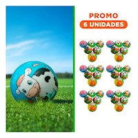 Pack6 Experiencia Deportiva de Pelotas Antiestres Set12 Animales Hogar Y+Regalo Sticker