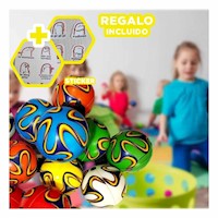 Alternativa de Pelotas Antiestres Set12 Rayas Curvas Colores para Relax Y+Regalo Sticker