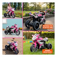 Trimoto Infantil Rosado y Negro a Bateria 79x38x51cm para Ninos Y+Post It
