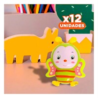 Pack12 Adorno Musical ABEJA a cuerda verde limon con funcion sonora