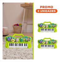 Pack2 Teclado Musical Verde con Piano y Sonidos para Diversion