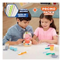 Pack4 Set de Dentista en Plastilina para Niños Y+Papel Regalo