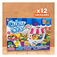 Pack12 Puesto Creativo de Helados con Masa Moldeable para Diversion Infantil