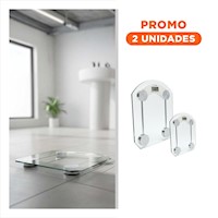 Pack2 Monitor Corporal Hexagonal de Vidrio Transparente Moderno