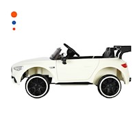 Carro Electrico Infantil Tipo Suv para Ninos en Color Crema 102x46x41cm Y+Papel Regalo
