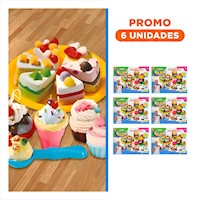 Pack6 Juego de Dulces con Plastilina Multicolor para Crear Comida