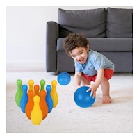 Bolos Educativos 10 Pines y 2 Bolas Para Niños Colores Y+Ligas Regalo
