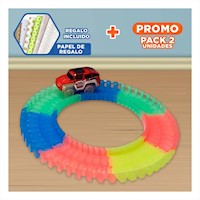 Pack2 Iluminacion Festiva Navidad Decoracion LED Blanco para Hogar y Casa Y+Papel Regalo