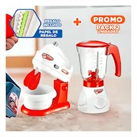 Pack2 Batidora Licuadora y Batidora de Cocina para Juego Creativo en Casa Hogar Y+Papel Regalo