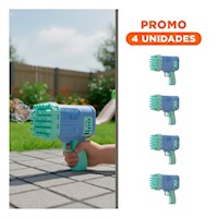 Pack4 Juguete Infantil de Burbujas Cohete Celeste para Juegos al Aire Libre Y+Regalo Sticker