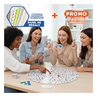 Pack6 Diversion 6 en 1 Mesa con Clasico Ponte Mosca Didactico para Amigos Y+Papel Regalo