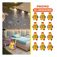 Pack12 Figura Marina Giratoria Jalador Amarillo para Bano Infantil con Ventosa Y+Regalo Sticker