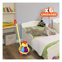 Pack6 Juguete Infantil Giratorio Jalador Amarillo para Bano Infantil Y+Regalo Sticker