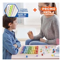 Pack6 Tabla Escolar de Multiplicacion Didactica Multicolor para Practica Diaria Y+Papel Regalo