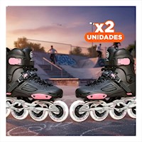 Pack2 Deslizadores para Adulto Talla 38 a 39 Negro y Rosado Ajuste Seguro Y+Papel Regalo