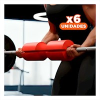 Pack6 Almohadilla gym para barra de pesas 44x9cm resistente y durable Y+Regalo Sticker