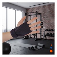 Guantes Deportivos L Patron Carbono Negro Ajustables Y+Regalo Sticker