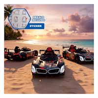 Carro Electrico Plomo Deportivo para Ninos con Estructura Firme Y+Regalo Sticker